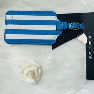 French Connection Blue & White Striped Luggage Tag – NWT